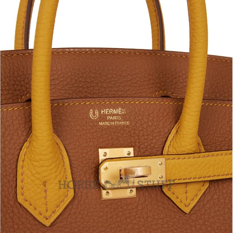 Hermès Birkin 25 Special Order HSS Gold / Jaune Ambre Togo BGHW