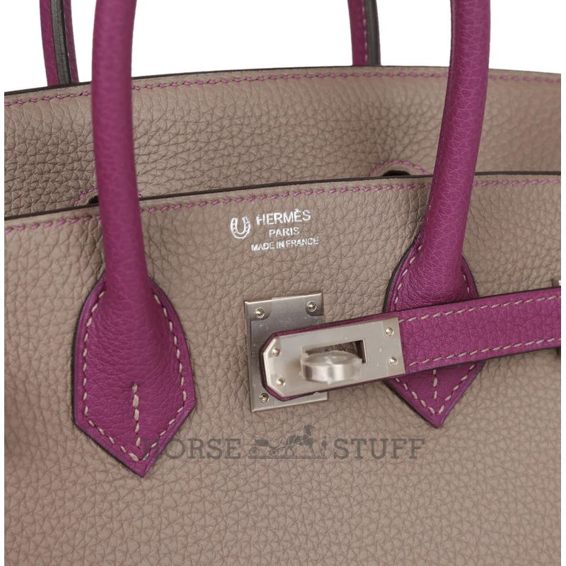 Hermès Birkin 25 Special Order HSS Gris Asphalt / Anemone Togo BPHW