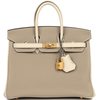 Hermès Birkin 25 Special Order HSS Gris Tourterelle / Craie Togo BGHW