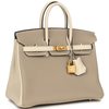 Hermès Birkin 25 Special Order HSS Gris Tourterelle / Craie Togo BGHW