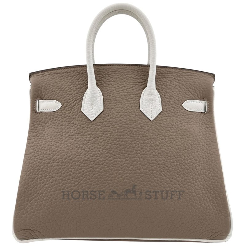 Hermès Birkin 25 Special Order HSS Gris Tourterelle / White Togo BGHW