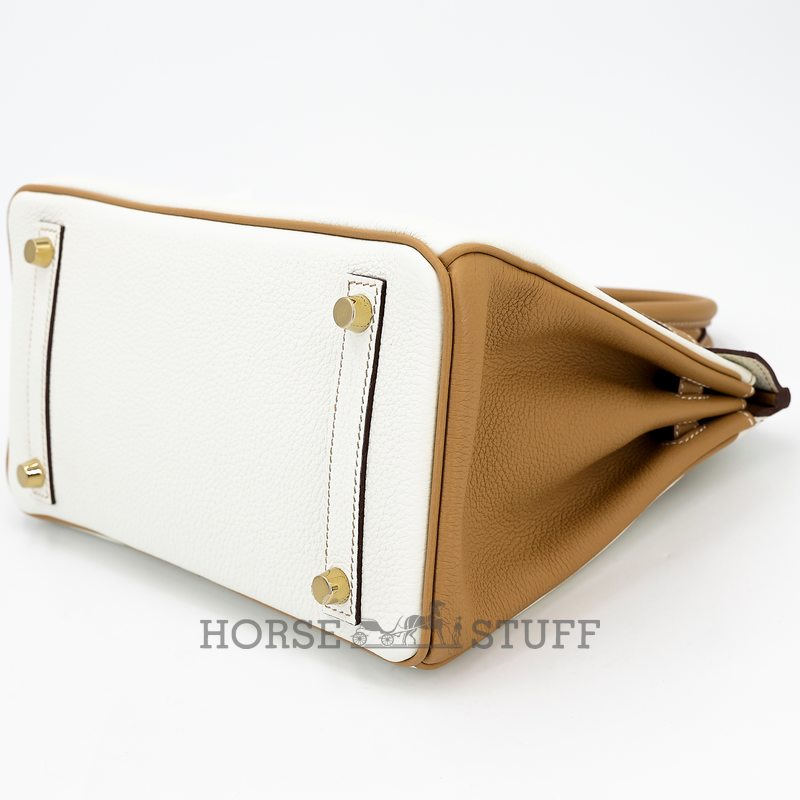 Hermès Birkin 25 Special Order HSS Mushroom / Biscuit Togo Permabrass HW