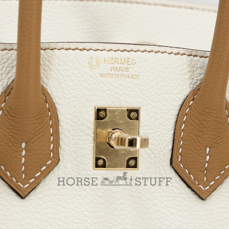 Hermès Birkin 25 Special Order HSS Mushroom / Biscuit Togo Permabrass HW