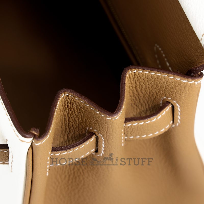 Hermès Birkin 25 Special Order HSS Mushroom / Biscuit Togo Permabrass HW