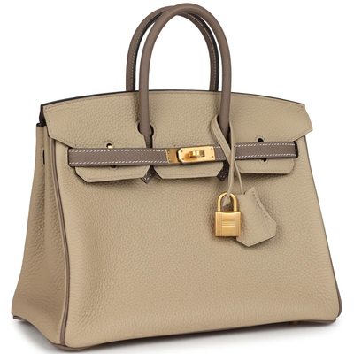Hermès Birkin 25 Special Order HSS Trench / Etoupe Togo BGHW
