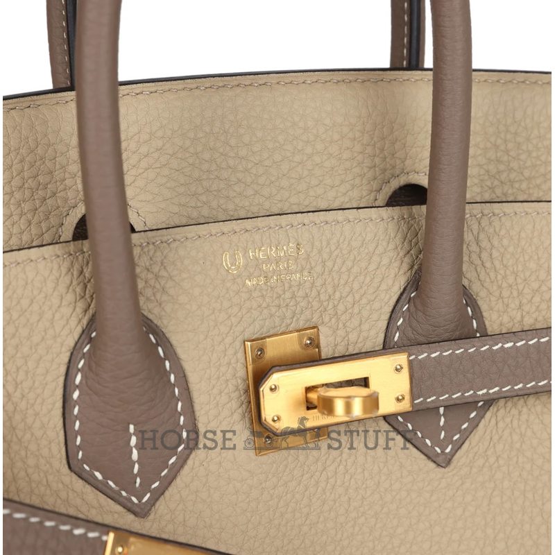 Hermès Birkin 25 Special Order HSS Trench / Etoupe Togo BGHW