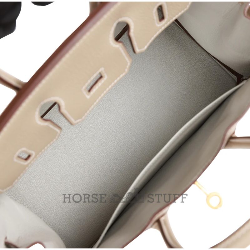 Hermès Birkin 25 Special Order HSS Verso Gris Tourterelle / Gris Perle Chèvre BGHW