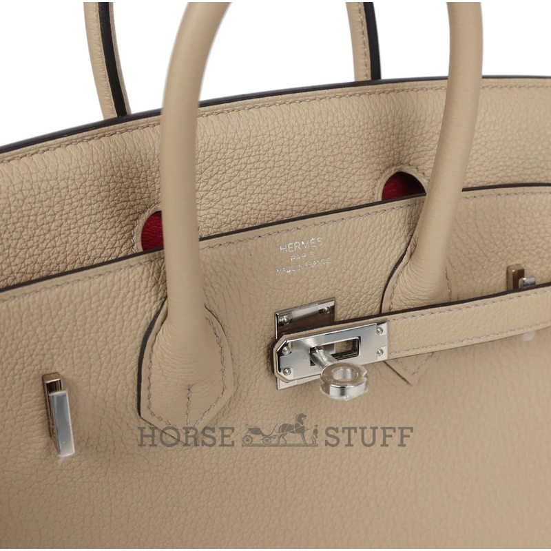 Hermès Birkin 25 Special Order HSS Verso Trench / Bougainvillea Togo PHW