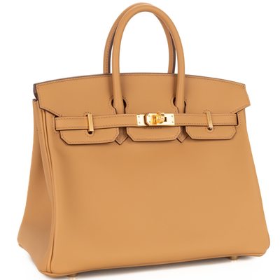 Hermès Birkin 25 Biscuit Swift GHW