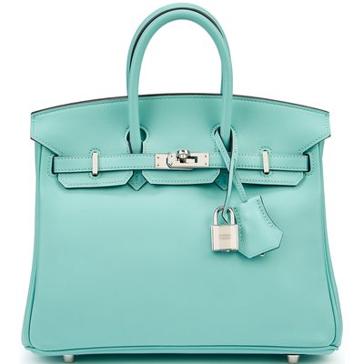 Hermès Birkin 25 Blue Atoll Swift PHW