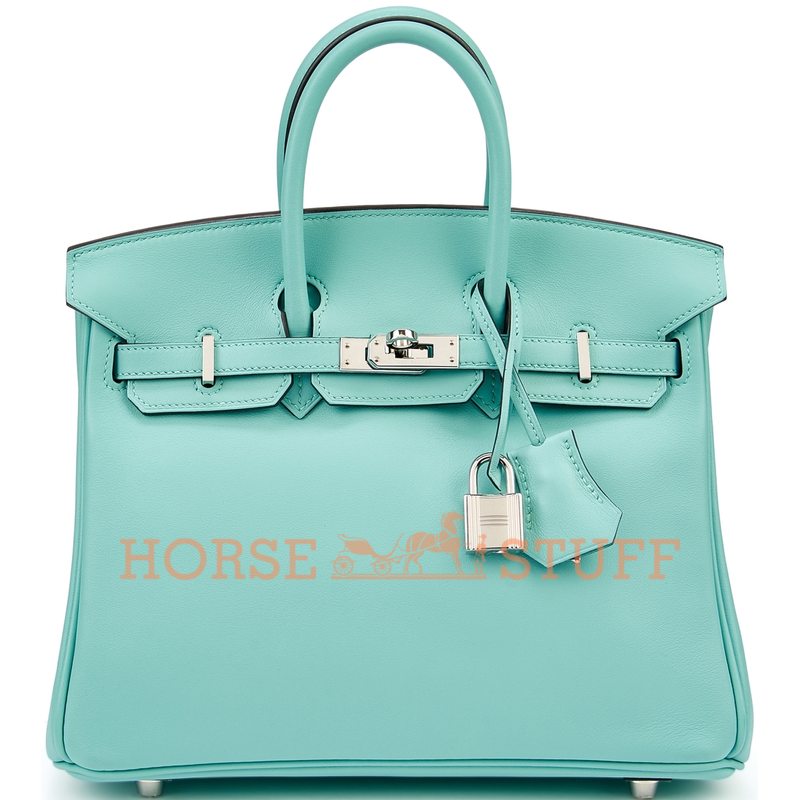 Hermès Birkin 25 Blue Atoll Swift PHW