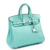 Hermès Birkin 25 Blue Atoll Swift PHW