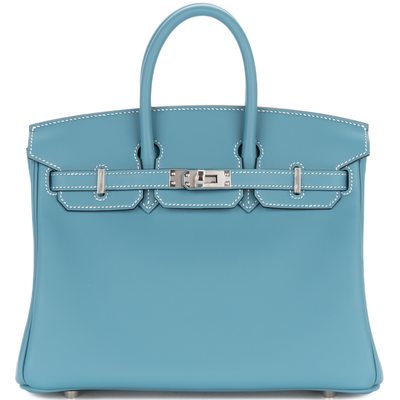 Hermès Birkin 25 Blue Jean Swift PHW