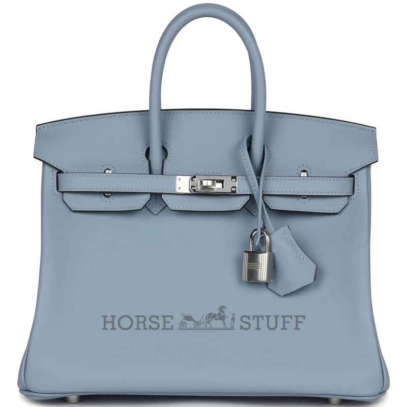 Hermès Birkin 25 Blue Lin Swift PHW