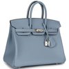 Hermès Birkin 25 Blue Lin Swift PHW