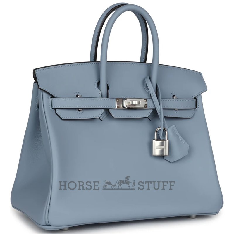 Hermès Birkin 25 Blue Lin Swift PHW