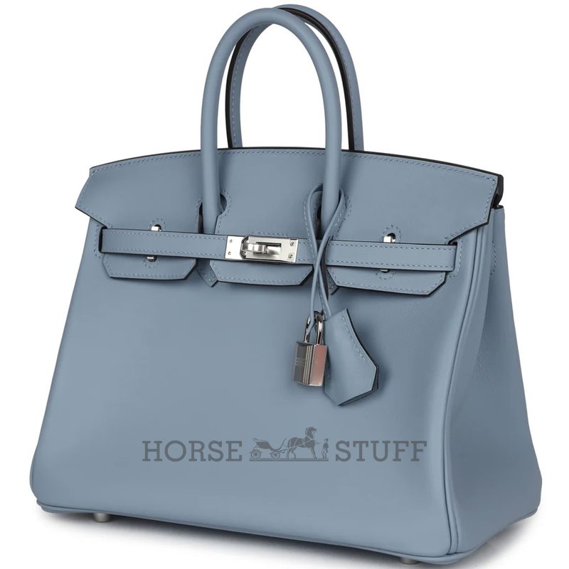 Hermès Birkin 25 Blue Lin Swift PHW