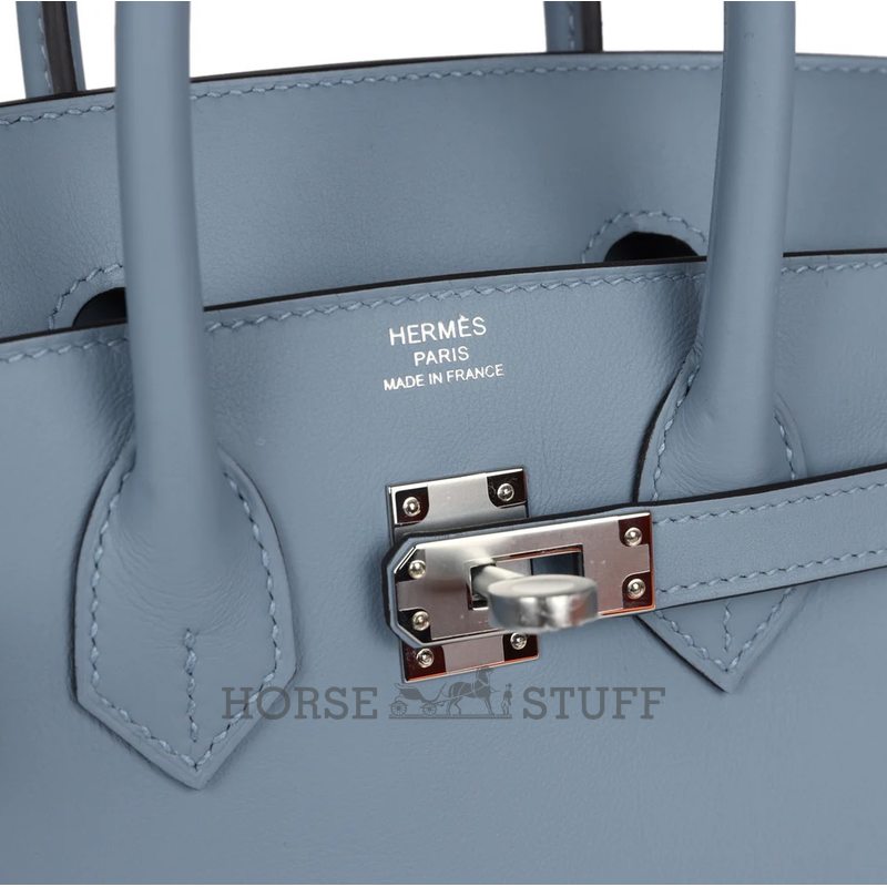 Hermès Birkin 25 Blue Lin Swift PHW