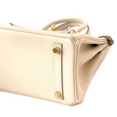 Hermès Birkin 25 Craie Swift GHW