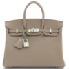 Hermès Birkin 25 Gris Asphalt Swift PHW