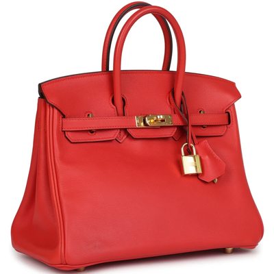Hermès Birkin 25 Rouge Tomate Swift GHW