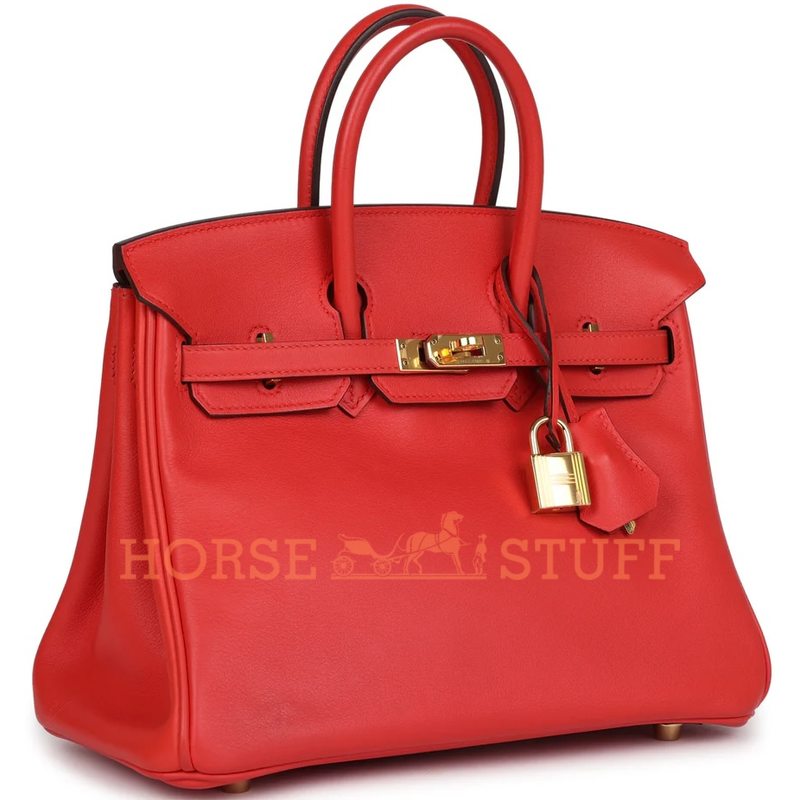 Hermès Birkin 25 Rouge Tomate Swift GHW