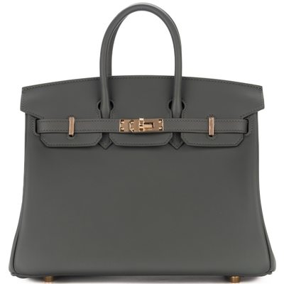 Hermès Birkin 25 Vert Mangrove Swift Permabrass HW