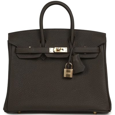 Hermès Birkin 25 Bai Brun Togo Permabrass HW
