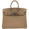 Hermès Birkin 25 Beige Marfa Togo PHW