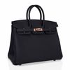 Hermès Birkin 25 Black Togo RGHW