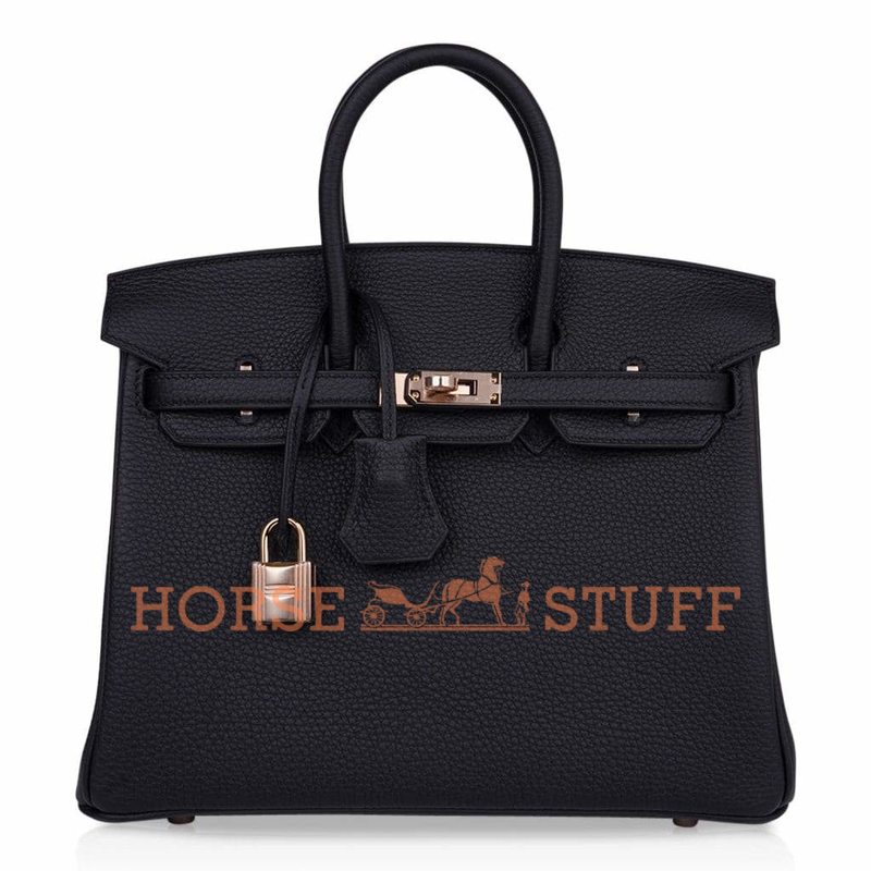 Hermès Birkin 25 Black Togo RGHW