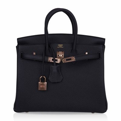 Hermès Birkin 25 Black Togo RGHW