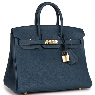 Hermès Birkin 25 Blue de Prusse Togo GHW