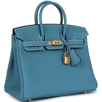 Hermès Birkin 25 Blue Jean Togo GHW