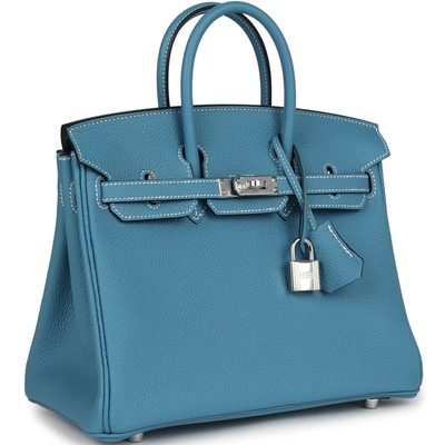 Hermès Birkin 25 Blue Jean Togo PHW