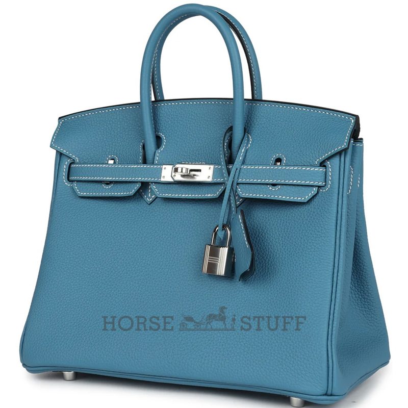 Hermès Birkin 25 Blue Jean Togo PHW