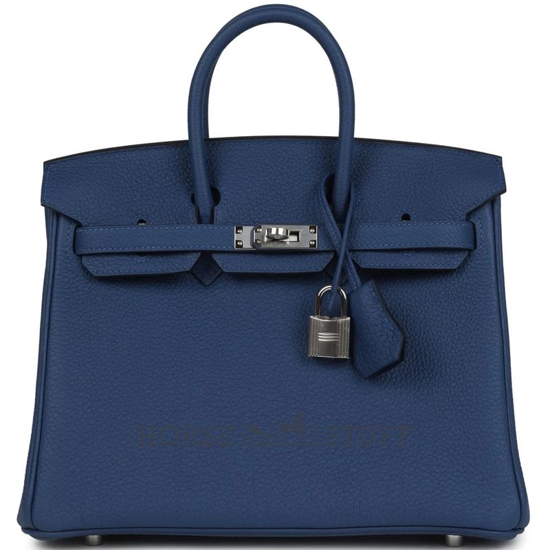 Hermès Birkin 25 Blue Tie Togo PHW