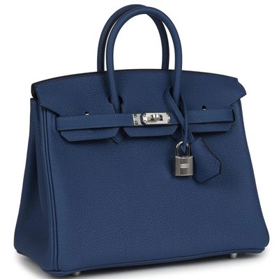 Hermès Birkin 25 Blue Tie Togo PHW