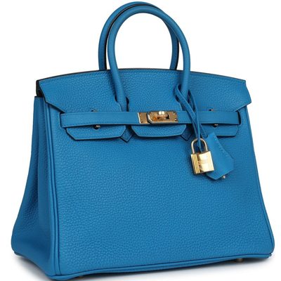 Hermès Birkin 25 Blue Zanzibar Togo GHW