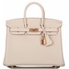 Hermès Birkin 25 Craie Togo RGHW