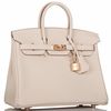 Hermès Birkin 25 Craie Togo RGHW