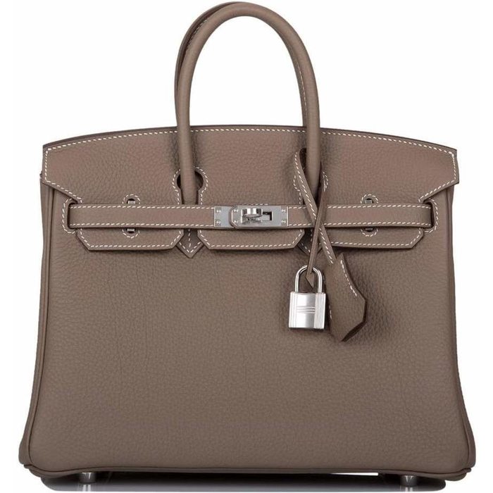 Hermes Birkin 25 Etoupe Togo PHW, Luxury, Bags & Wallets on Carousell