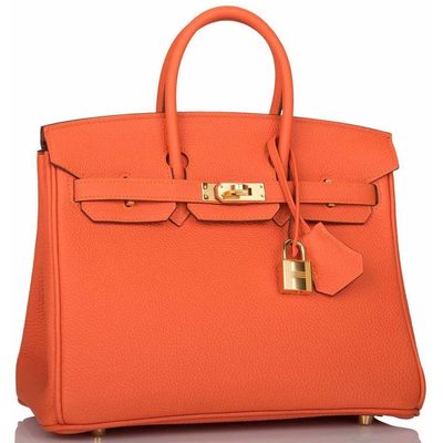 Hermès Birkin 25 Feu Togo GHW 