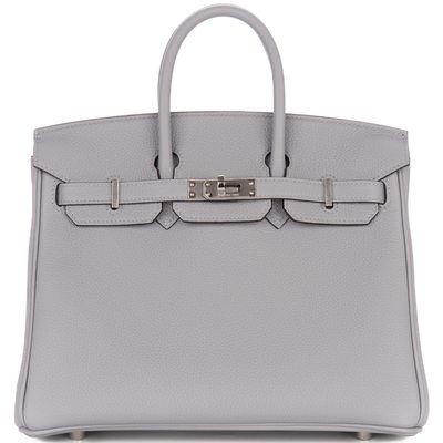 Hermès Birkin 25 Gris Pantin Togo PHW