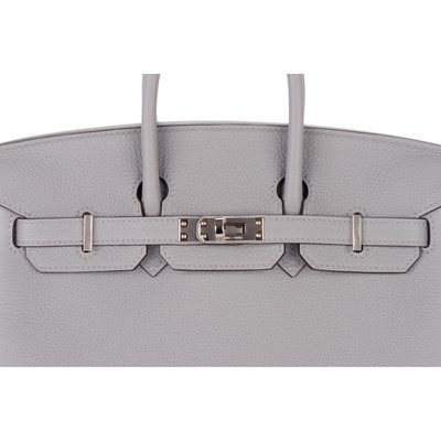 Hermès Birkin 25 Gris Pantin Togo PHW