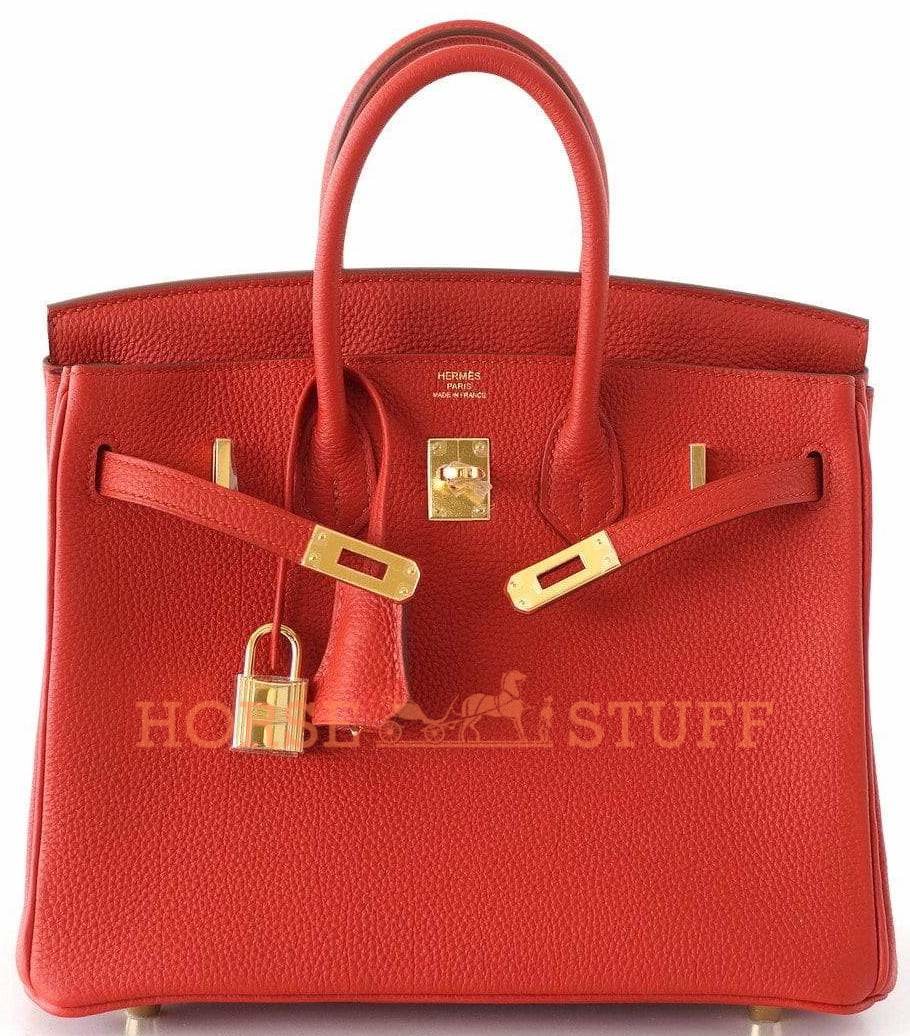 Hermes Birkin 25 Red Vermillion Togo GHW without the tediously long wait