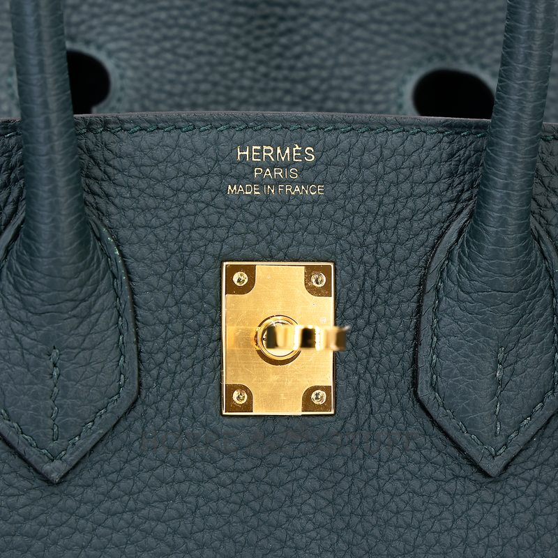 Hermès Birkin 25 Vert Cypress Togo GHW