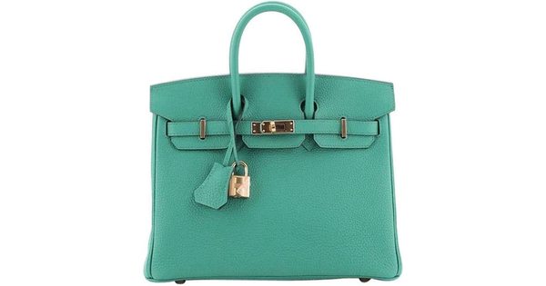 Hermès Vert Verone Togo and Bleu Izmir Verso Birkin 25