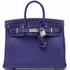 Hermès Birkin 25 Touch Blue Encre Togo / Blue Encre Lisse Crocodile Alligator PHW