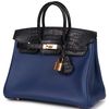 Hermès Birkin 25 Touch Blue Sapphire Togo / Blue Marine Matte Crocodile Alligator RGHW